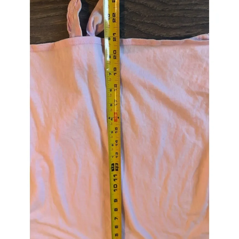 Calvin Klein Jeans Pink Tie Front Crop Tee Logo Patch Y2K Preppy Women Size L - Picture 5 of 11